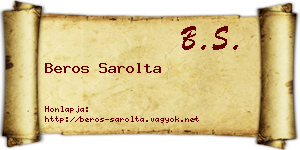 Beros Sarolta névjegykártya